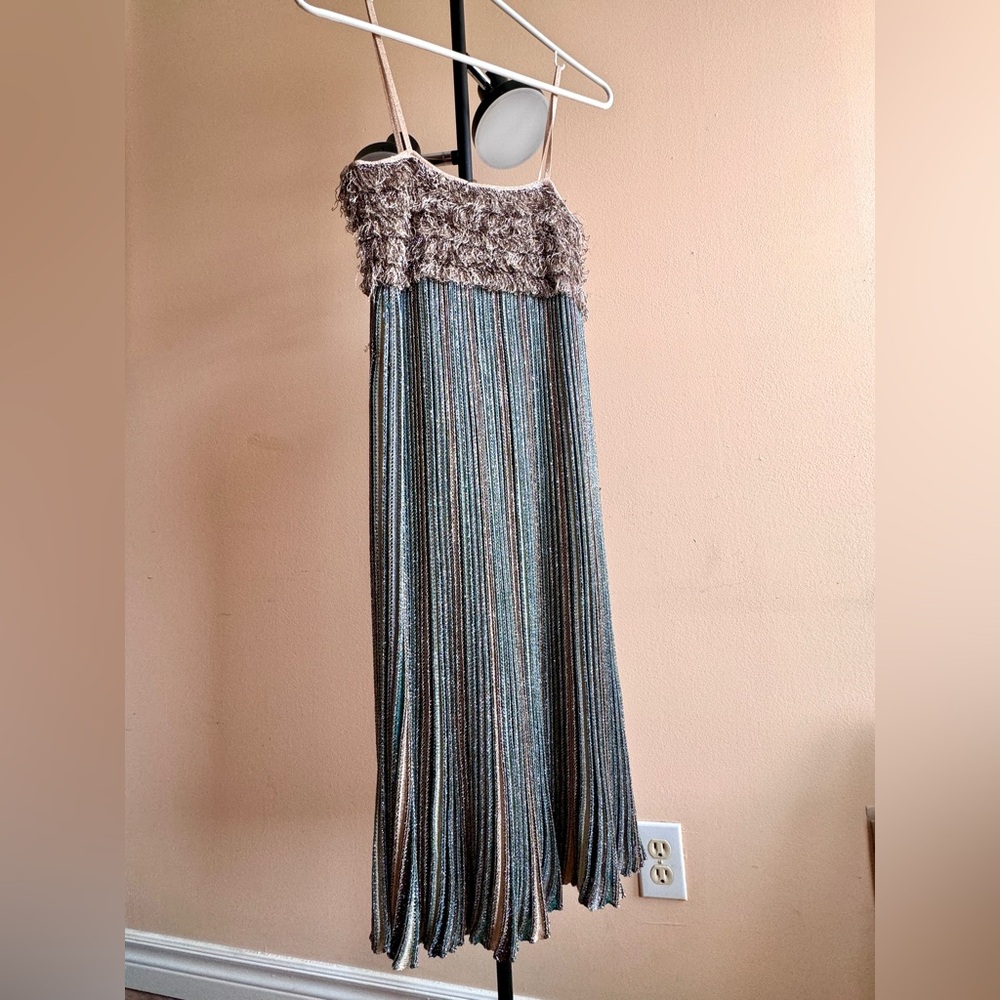 MISSONI sleeveless dress in pleated knit